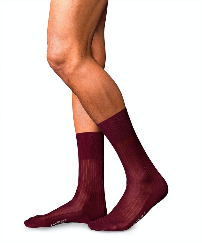 FALKE No. 10 Pure Fil d Ecosse herensokken - rood (barolo)