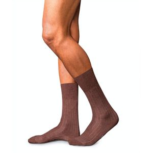 FALKE Heren Sokken No. 2 M So kasjmier eenkleurig 1 paar, Bruin Teak Melange 5456, 45-46
