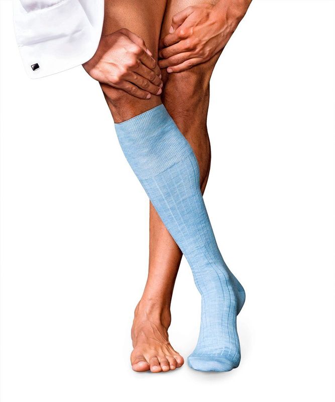 FALKE No. 2 Kniestok - Blauw - Kasjmier