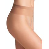FALKE Shelina Toeless beige, glanzend ultra transparant 12 Denier panty maillot dames beige - Maat S-M