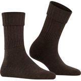 FALKE Striggings Rib warme dikke merinowol sokken dames bruin - Maat 35-38