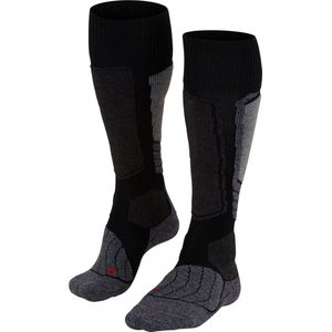 FALKE SK1 anti blaren, anti zweet merinowol zijde wintersportsokken dames zwart - Maat 35-36