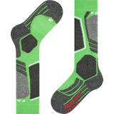 FALKE SK2 Skisokken anti blaren, medium padding merinowol sportsokken kinderen groen - Maat 23-26