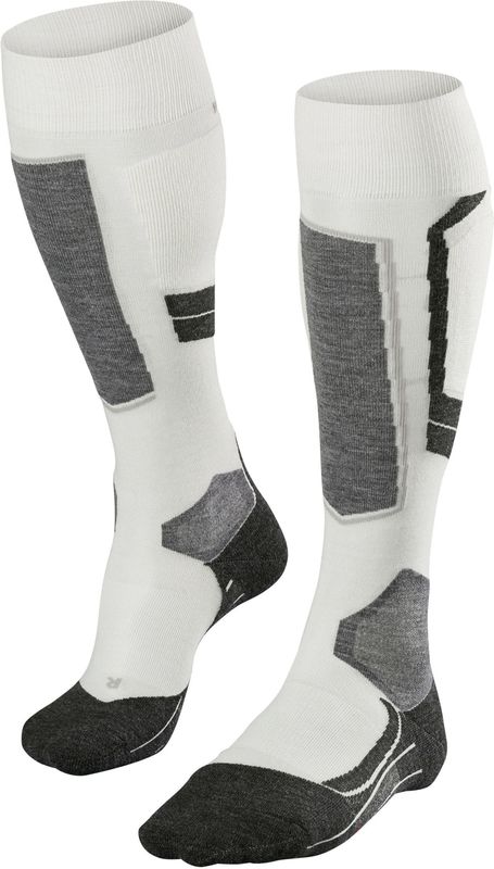FALKE SK4 anti blaren, anti zweet merinowol wintersportsokken dames wit - Maat 35-36