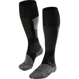 FALKE SK1 anti blaren, anti zweet merinowol zijde wintersportsokken heren zwart - Maat 39-41