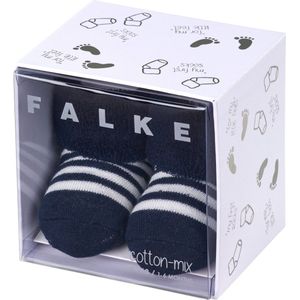 FALKE Erstlingsringel knuffelzacht pluche duurzaam katoen babysokjes meisjes jongens blauw - Maat 50-56