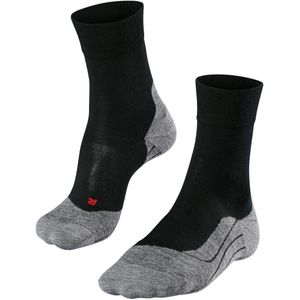 FALKE RU4 Wool Hardloopsokken - Zwart - Merinowol - Gemiddelde Padding
