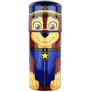 p:os 33663 Drinkfles voor kinderen in Paw Patrol - Chase Design, ca. 350 ml, lekvrij, met geïntegreerd rietje, van kunststof (ritaan), bpa- en ftalaatvrij