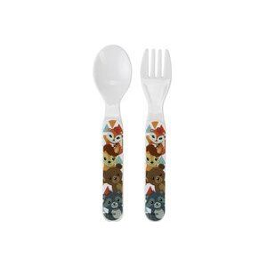 p:os Lepel-Vork Set Bosvrienden, 2 stuks.