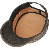 Stetson Datto Army Cap Heren - Oilskin urban visor muts met klep voor Zomer/Winter - L (58-59 cm) bruin