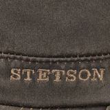 Stetson Datto Army Cap Heren - Oilskin urban visor muts met klep voor Zomer/Winter - L (58-59 cm) bruin