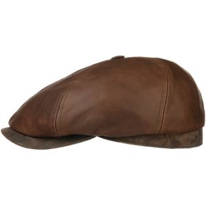 Brooklin Leren Flat Cap by Stetson Flat caps