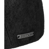 Stetson Madison Leren Flatcap Heren - flat hat cap zomer met klep voering voor Zomer/Winter - S (54-55 cm) zwart