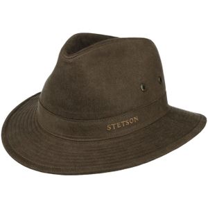 Stetson Stampton Hoed met UV-Bescherming Heren - zomer zonnehoed stoffen voor Lente/Zomer - M (56-57 cm) bruin