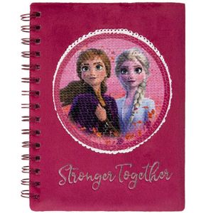 Notitieboek A5 Disney Frozen met Pailletten.