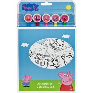 Kleurblok Peppa Pig met 5 Kleurpotloden