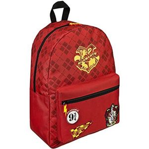 Undercover Harry Potter Rugzak voor kinderen, gevoerde draagriem, schoolrugzak voor jongens en meisjes, Harry Potter fanartikel, rood, Einheitsgröße