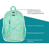 neoxx Schulrucksack »Flow, Mint To Be«, teilweise aus recyceltem Material