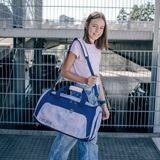 neoxx Sporttasche Move aus recycelten PET-Flaschen, hell blau