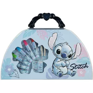 Stitch Schooletui voor kinderen, roze, ritssluiting, 12,5 x 6,5 x 19,5 cm, drievoudig, inclusief accessoires, origineel product, ontworpen in Spanje, Roze, Etui
