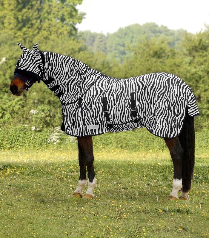 Waldhausen Fliegendecke Zebra schwarz/weiß (85)