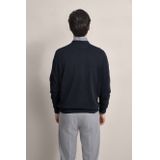 Gebreide Trui - Marine - Comfortabel Model - V-hals - Lange Mouwen