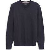 Gebreide Trui - Marine - Comfortabel Model - V-hals - Lange Mouwen