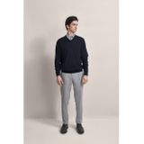 Gebreide Trui - Marine - Comfortabel Model - V-hals - Lange Mouwen