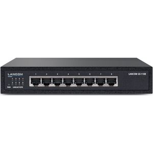Lancom - GS-1108 - Netwerkschakelaar - Zwart - 8-poorts Gigabit Ethernet Switch