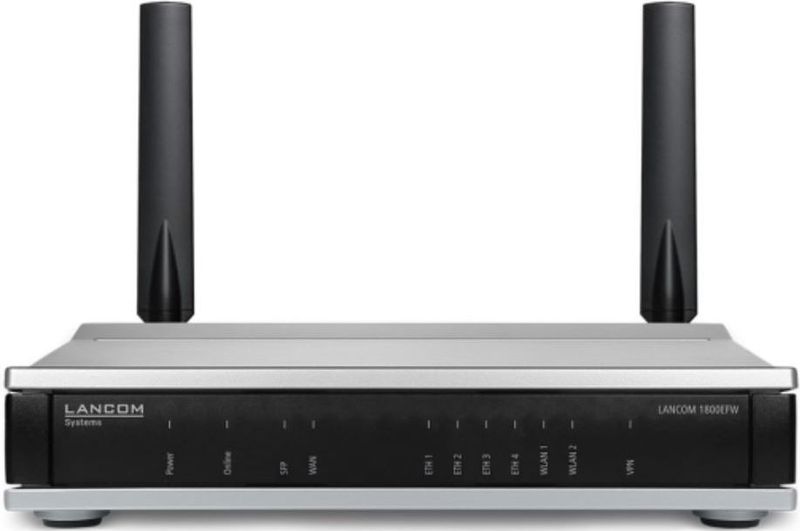 Lancom - 1800EFW - Router - Grijs - Gigabit Ethernet, USB 3.0, Draadloze Toegangspunten