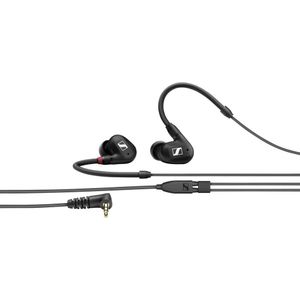 Sennheiser IE 100 PRO Black Dynamische In-Ear-Hörer | Neuartiger 10mm-Breitbandwandler für Präzisen Monitoring-Sound | 1,3m Kabell und S/M/L-Silkon-Adapter Enhalten | Schwarz (508940)