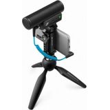 Sennheiser Professional MKE 400 + mobiele apparatenset, directionele camera directmicrofoon met smartphone-klem en Manfrotto PIXI mini-statief, 509257