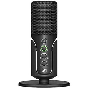 Sennheiser Profile USB Mikrofon mit Kondensatorkapsel | Plug & Play-Design, Perfekt für Podcasts und Streaming | Tischfuß und 1,2m USB-C Kabel Enhalten- Schwarz (700065)