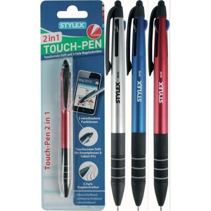 Touchscreen 3 kleuren balpen 2 in1 30312