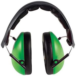 Stylex 42302 SX-4230 Gehoorbescherming, stil leren in variabel groen, verstelbaar, gevoerde hoofdband, helm voor kinderen vanaf 6 jaar, ideaal voor leren en school, concerten en stadion