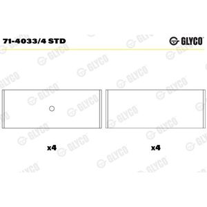 Drijfstanglager GLYCO 71-4033/4 STD