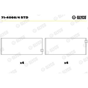Drijfstanglager GLYCO 71-4066/4 STD