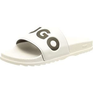 HUGO Match_it_Slid_rblg slippers voor heren, Open White120, 36 EU