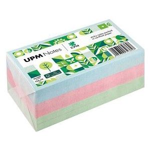 UPM Notes Pastellmix Haftnotizen doppelte Haftung farbsortiert, 6 Blöcke