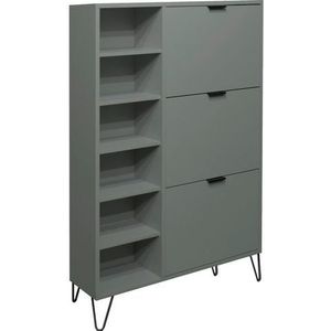 Mäusbacher Schoenenkast Bonnie Breedte 95 cm met 3 kleppen, rek en draadframe