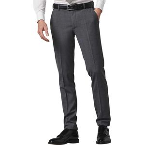 Meyer Flex Linnen broek middengrijs, Effen