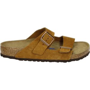 Slipper Birkenstock Unisex Arizona Soft Footbed Suede Mink Regular-Schoenmaat 41