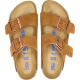 Slipper Birkenstock Unisex Arizona Soft Footbed Suede Mink Narrow-Schoenmaat 39