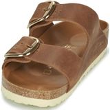 Slipper Birkenstock Women Arizona Big Buckle Oiled Leather Cognac Narrow