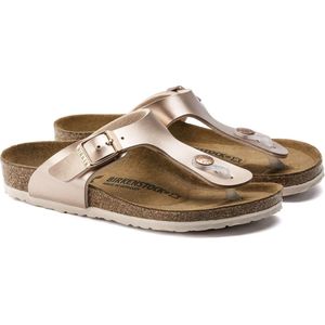 Slipper Birkenstock Kids Gizeh Electric Metallic Copper Narrow