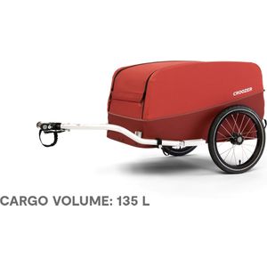 Croozer - Cargo Pakko - Fietskar - Lava Rood - Duurzaam Waterafstotend