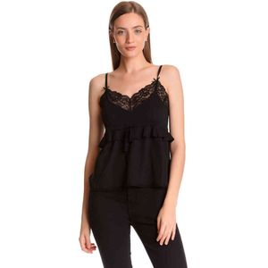 Vive Maria - Chez Colette Lace Mouwloze top - L - Zwart