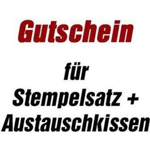 trodat Gutschein für Stempelsatz + Austauschkissen für 4913 ohne Logo