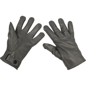 MFH Army leren handschoenen - gevoerd - grijs - MAAT XXL