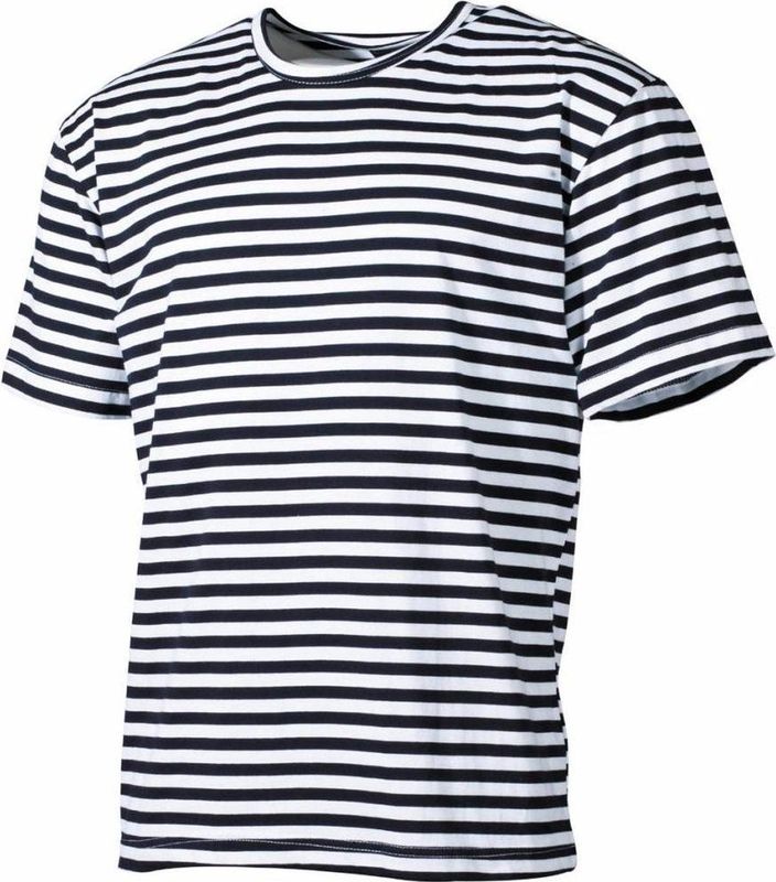 MFH - Russ. Navy Shirt - T-shirt - Wit-Blauw - Katoen